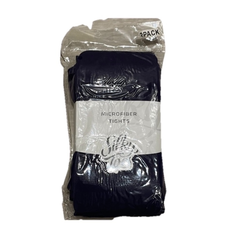 New! Silky Toes Microfiber Tights 2-Pack - Purple Size 10-12